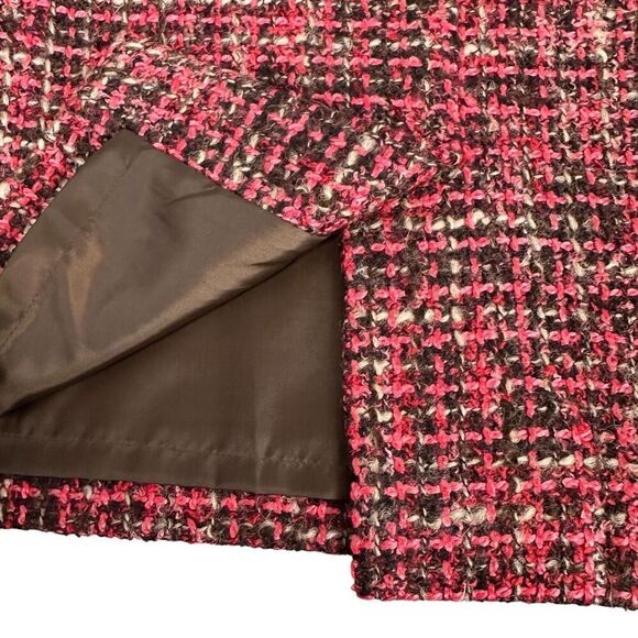 Talbots Tweed Pencil Skirt size 4P Coral Brown - Picture 4 of 7
